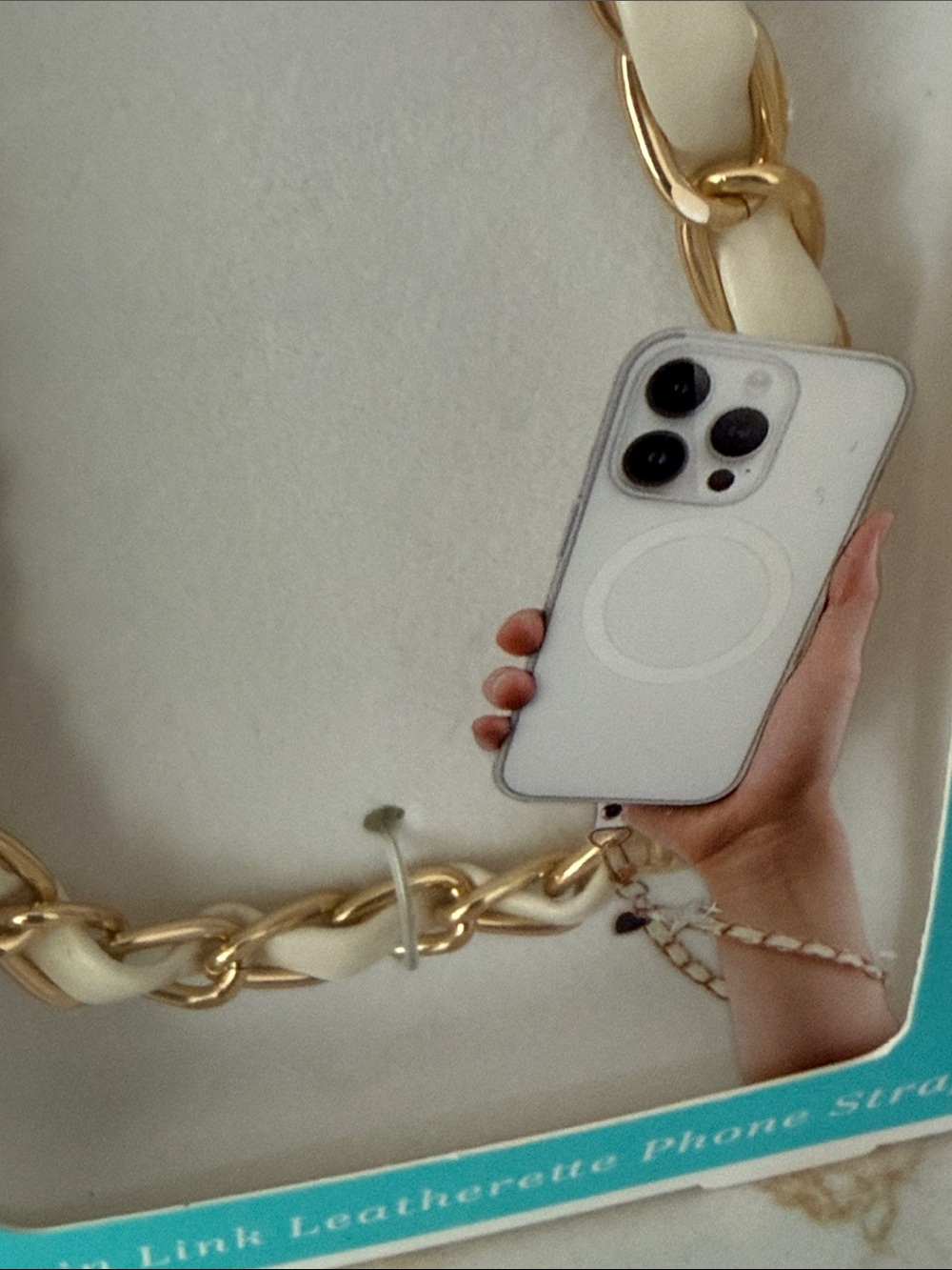 Nanette Lepore Cream and Gold Star Charm Phone Wristlet - Picture 3 of 5